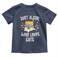 Just A Girl Who Loves Cats Toddler T Shirt Cute Kittens Pet Lover - Wonder Print Shop