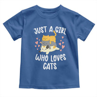 Just A Girl Who Loves Cats Toddler T Shirt Cute Kittens Pet Lover - Wonder Print Shop