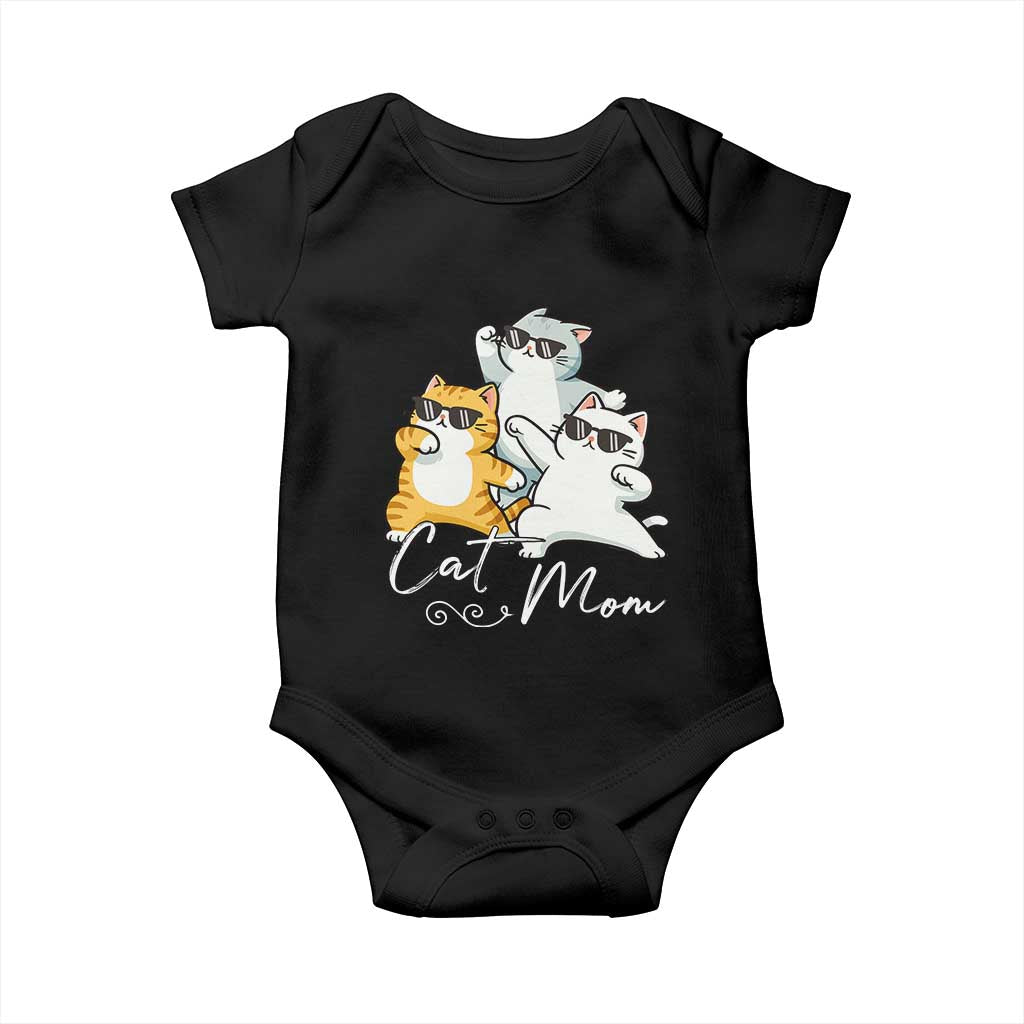 Cat Mom Baby Onesie Three Cool Cats with Sunglasses - Wonder Print Shop