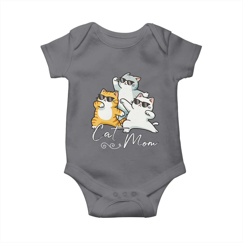 Cat Mom Baby Onesie Three Cool Cats with Sunglasses - Wonder Print Shop