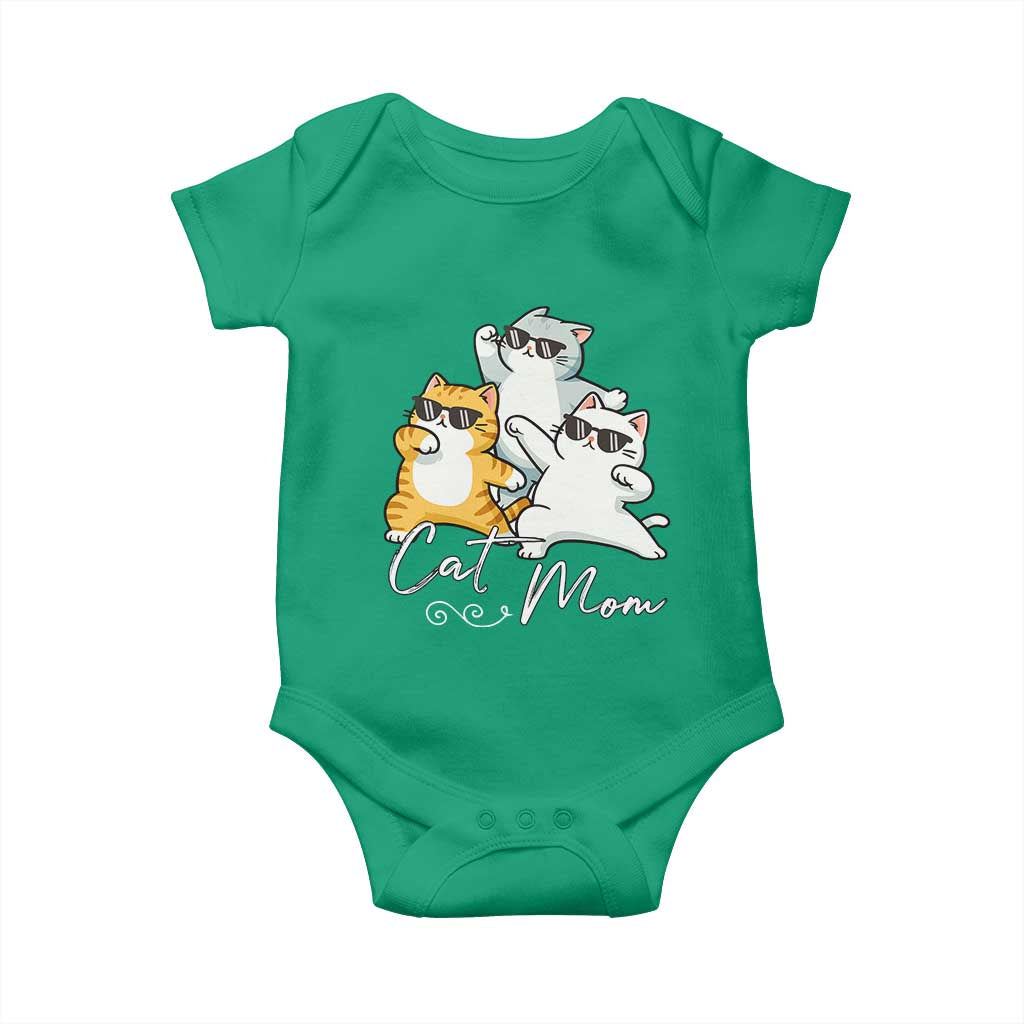 Cat Mom Baby Onesie Three Cool Cats with Sunglasses - Wonder Print Shop