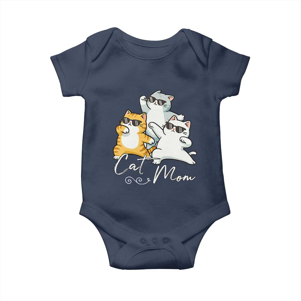 Cat Mom Baby Onesie Three Cool Cats with Sunglasses - Wonder Print Shop