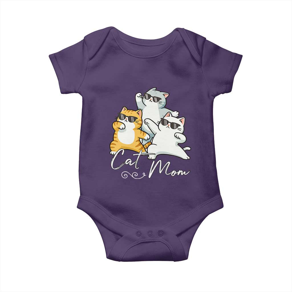 Cat Mom Baby Onesie Three Cool Cats with Sunglasses - Wonder Print Shop
