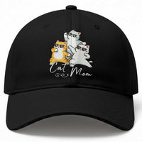 Cat Mom Baseball Cap Three Cool Cats with Sunglasses