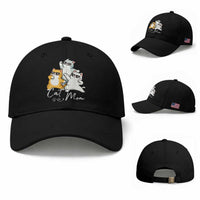 Cat Mom Baseball Cap Three Cool Cats with Sunglasses