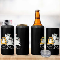 Cat Mom 4 in 1 Can Cooler Tumbler Three Cool Cats with Sunglasses