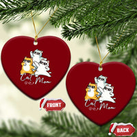 Cat Mom Ceramic Ornament Three Cool Cats with Sunglasses - Wonder Print Shop