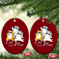 Cat Mom Ceramic Ornament Three Cool Cats with Sunglasses - Wonder Print Shop