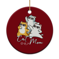 Cat Mom Ceramic Ornament Three Cool Cats with Sunglasses - Wonder Print Shop