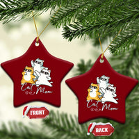 Cat Mom Ceramic Ornament Three Cool Cats with Sunglasses - Wonder Print Shop