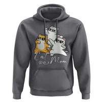 Cat Mom Hoodie Three Cool Cats with Sunglasses - Wonder Print Shop