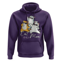Cat Mom Hoodie Three Cool Cats with Sunglasses - Wonder Print Shop