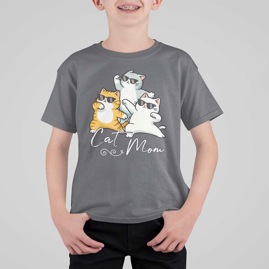 Cat Mom T Shirt For Kid Three Cool Cats with Sunglasses - Wonder Print Shop