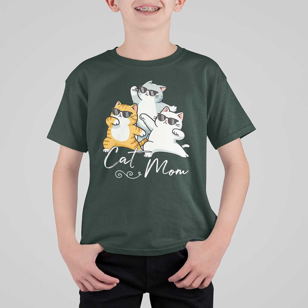 Cat Mom T Shirt For Kid Three Cool Cats with Sunglasses - Wonder Print Shop