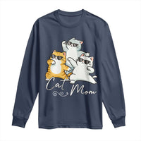 Cat Mom Long Sleeve Shirt Three Cool Cats with Sunglasses - Wonder Print Shop