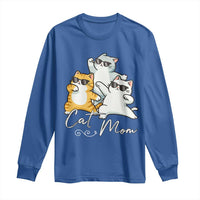 Cat Mom Long Sleeve Shirt Three Cool Cats with Sunglasses - Wonder Print Shop
