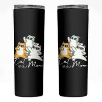 Cat Mom Skinny Tumbler Three Cool Cats with Sunglasses