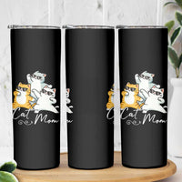Cat Mom Skinny Tumbler Three Cool Cats with Sunglasses