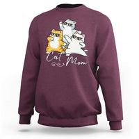Cat Mom Sweatshirt Three Cool Cats with Sunglasses - Wonder Print Shop