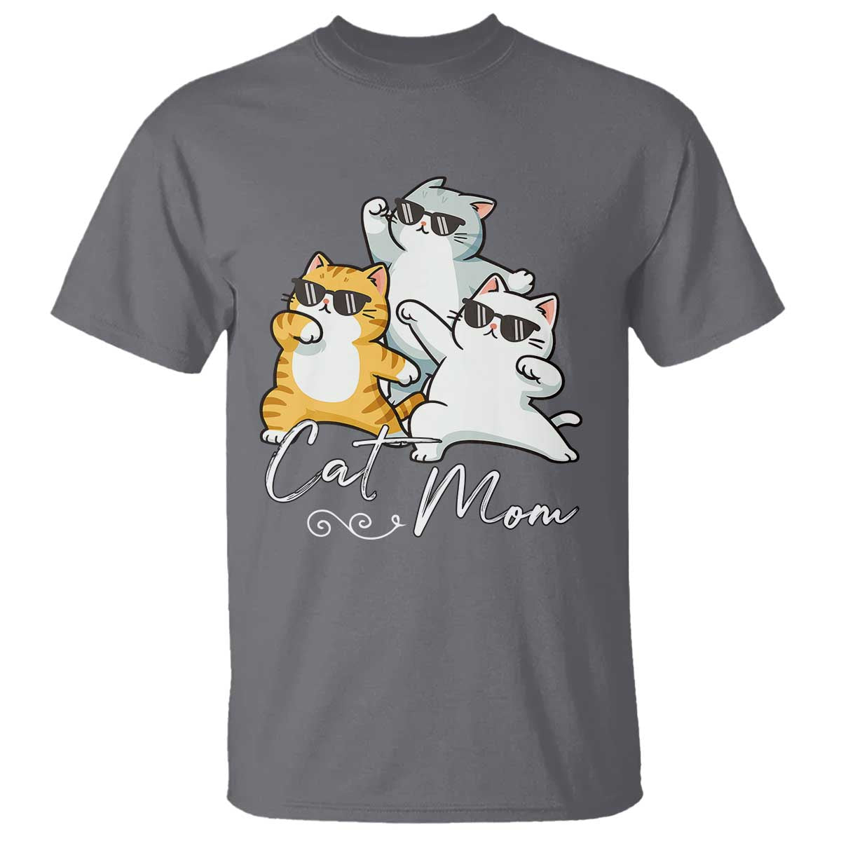 Cat Mom T Shirt Three Cool Cats with Sunglasses - Wonder Print Shop
