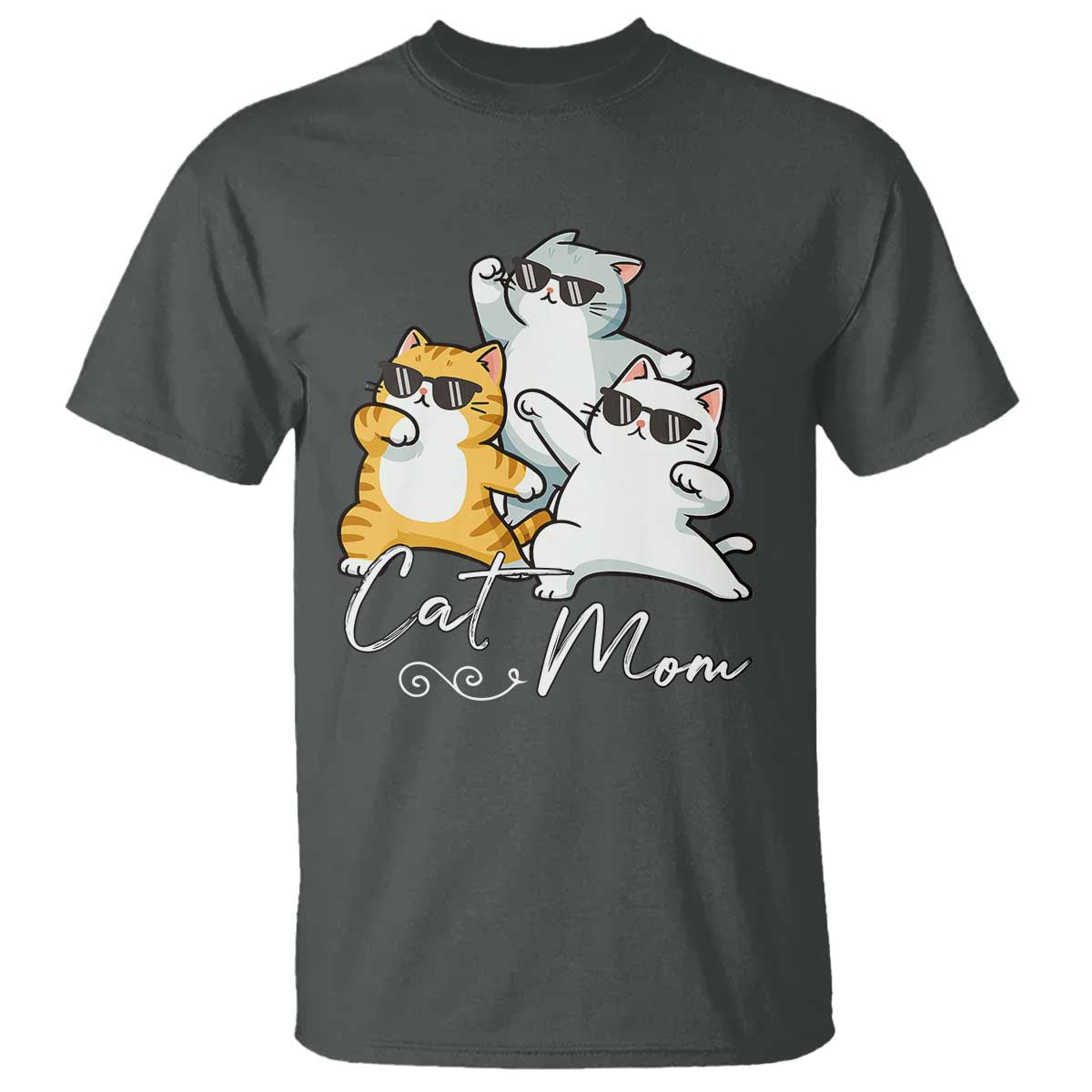 Cat Mom T Shirt Three Cool Cats with Sunglasses - Wonder Print Shop
