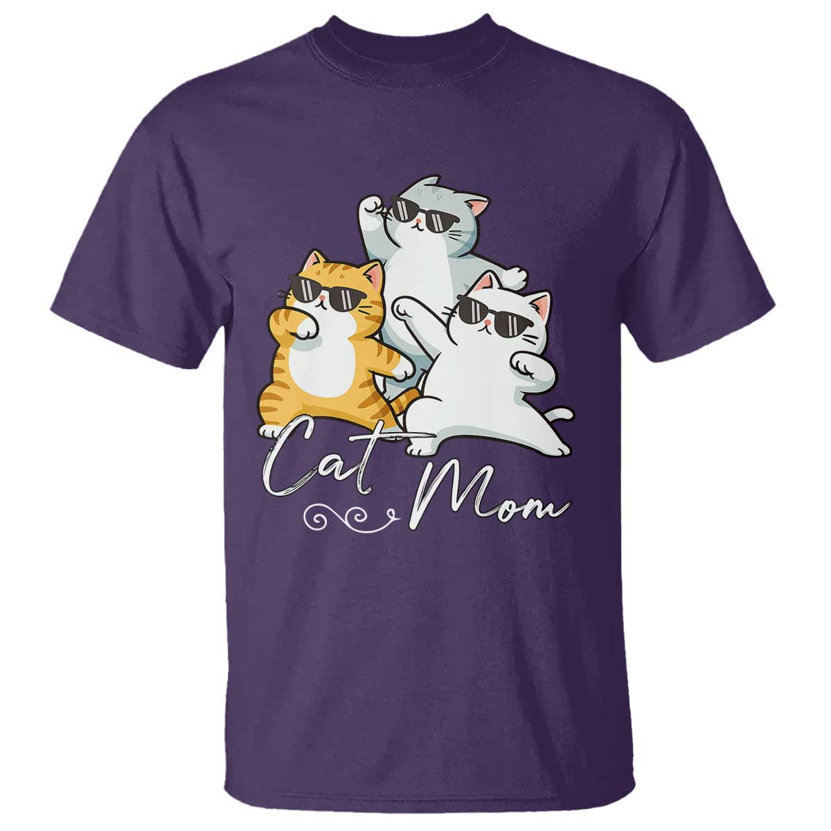 Cat Mom T Shirt Three Cool Cats with Sunglasses - Wonder Print Shop