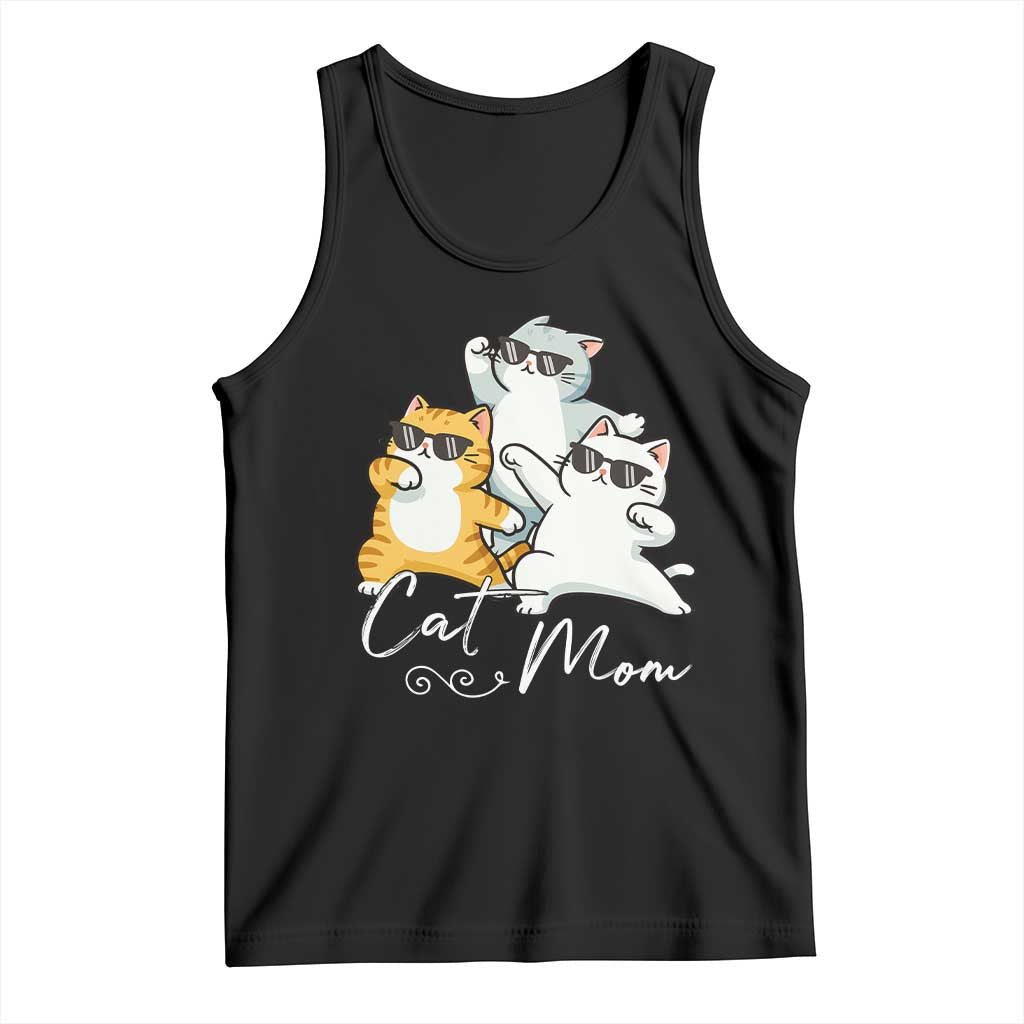 Cat Mom Tank Top Three Cool Cats with Sunglasses - Wonder Print Shop