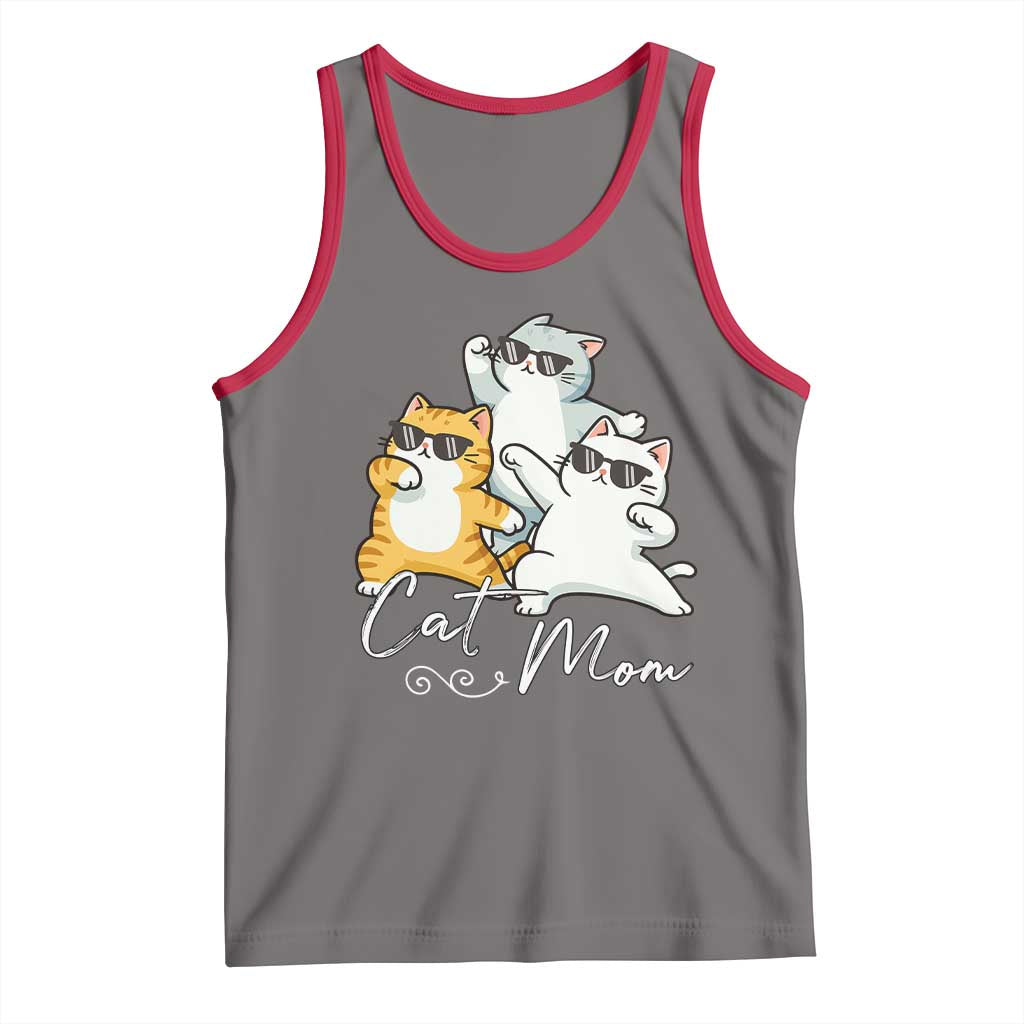 Cat Mom Tank Top Three Cool Cats with Sunglasses - Wonder Print Shop