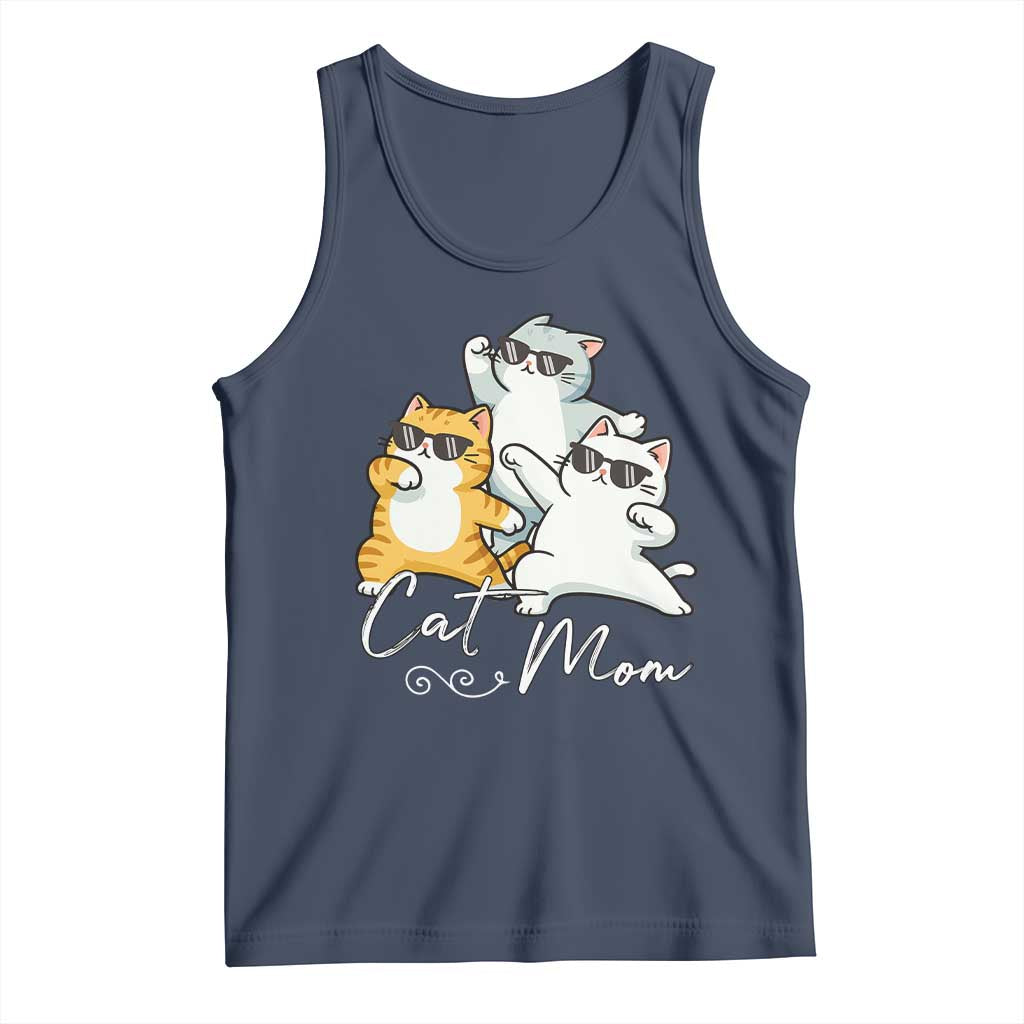 Cat Mom Tank Top Three Cool Cats with Sunglasses - Wonder Print Shop