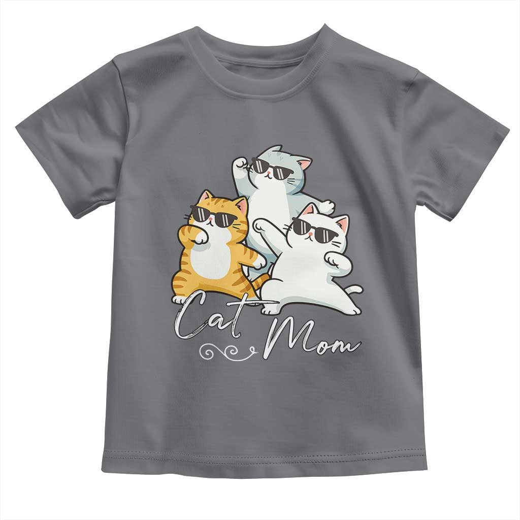 Cat Mom Toddler T Shirt Three Cool Cats with Sunglasses - Wonder Print Shop