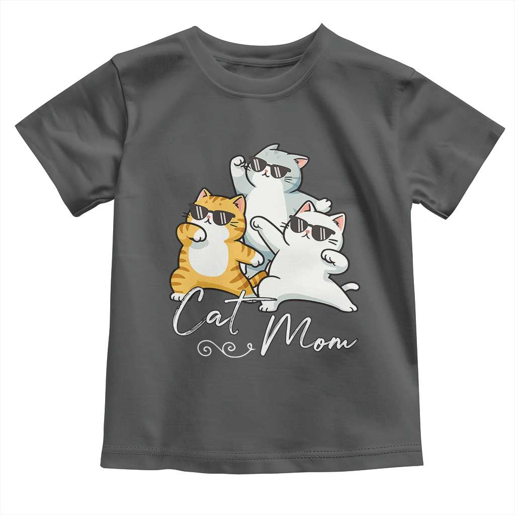 Cat Mom Toddler T Shirt Three Cool Cats with Sunglasses - Wonder Print Shop