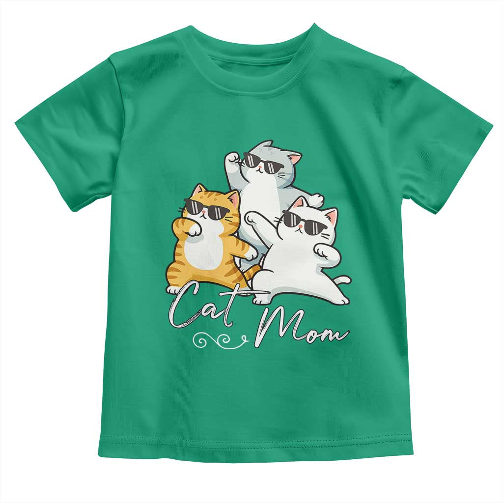 Cat Mom Toddler T Shirt Three Cool Cats with Sunglasses - Wonder Print Shop