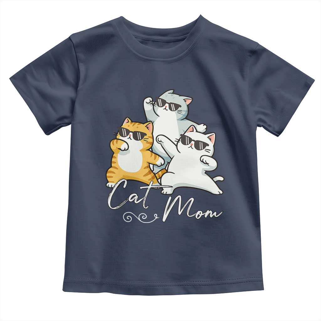 Cat Mom Toddler T Shirt Three Cool Cats with Sunglasses - Wonder Print Shop