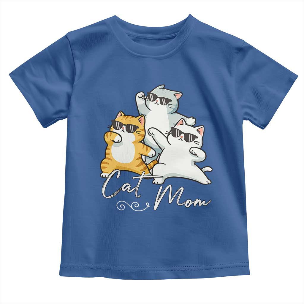 Cat Mom Toddler T Shirt Three Cool Cats with Sunglasses - Wonder Print Shop