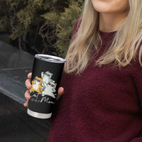 Cat Mom Tumbler Cup Three Cool Cats with Sunglasses