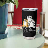 Cat Mom Tumbler Cup Three Cool Cats with Sunglasses