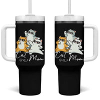 Cat Mom Tumbler With Handle Three Cool Cats with Sunglasses