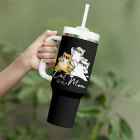 Cat Mom Tumbler With Handle Three Cool Cats with Sunglasses