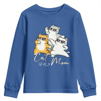 Cat Mom Youth Sweatshirt Three Cool Cats with Sunglasses - Wonder Print Shop