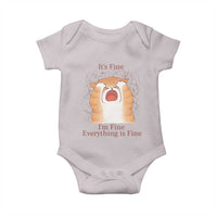 Its Fine I am Fine Everything is Fine Funny Cat Lover Baby Onesie - Wonder Print Shop