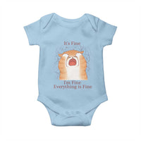 Its Fine I am Fine Everything is Fine Funny Cat Lover Baby Onesie - Wonder Print Shop