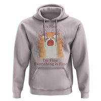 Its Fine I am Fine Everything is Fine Funny Cat Lover Hoodie - Wonder Print Shop