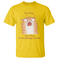 Its Fine I am Fine Everything is Fine Funny Cat Lover T Shirt - Wonder Print Shop