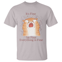 Its Fine I am Fine Everything is Fine Funny Cat Lover T Shirt - Wonder Print Shop