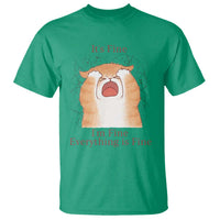 Its Fine I am Fine Everything is Fine Funny Cat Lover T Shirt - Wonder Print Shop