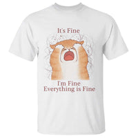 Its Fine I am Fine Everything is Fine Funny Cat Lover T Shirt - Wonder Print Shop