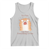 Its Fine I am Fine Everything is Fine Funny Cat Lover Tank Top - Wonder Print Shop