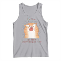 Its Fine I am Fine Everything is Fine Funny Cat Lover Tank Top - Wonder Print Shop