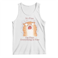 Its Fine I am Fine Everything is Fine Funny Cat Lover Tank Top - Wonder Print Shop