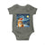 Christmas Van Gogh Cat Baby Onesie In Santa Hat Starry Night - Wonder Print Shop